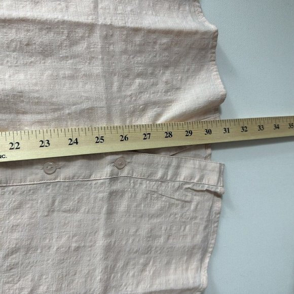 Torrid Textured‎ Woven Button Up Short Sleeve Blouse Size 2 (2X) 18-20 Pale Pink - Picture 8 of 8